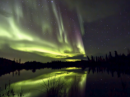 Aurora generated by a geomagnetic storm [NOAA image]
